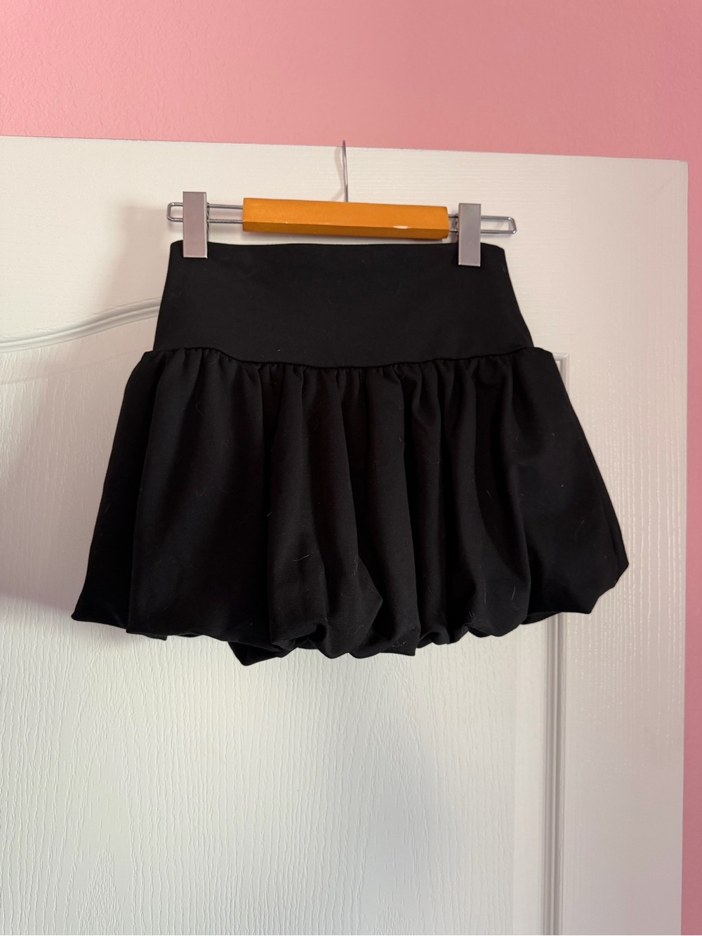 Black Bubble Hem Women's Skirt